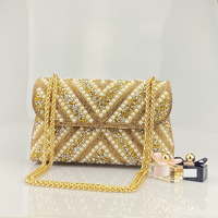 Womenโs Bags New Retro Evening Dresses Celebrity Rhinestones Armpit Clutch Bags Diamond Studded Colored Diamond Chain Cheongsam Dinner