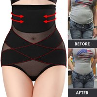 High waist tummy tuck pants waist reduction corset hip lift slimming underwear postpartum tummy reduction cross restraint corset