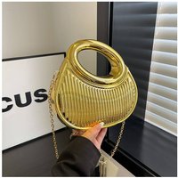 Women's Clutches Bags Hand-held Shoulder Bag For Women, Pleated, Personalized Casual Crossbody Bag, Solid-color Design Bag For Women