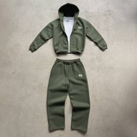  Printed Fleece Tracksuit Full Zip Hoodie & Jogger Set Streetwear Comfort A4