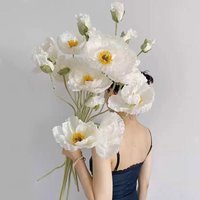Ins Style Poppy Flocking Simulation Flower Wedding Props Flowers Fake Flowers Simulation Flower Decoration High End Sense Lifelike