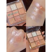 Nine-color Chocolate Eyeshadow Tray Ultra Fire Glitter Brightening Waterproof, sweat resistant Long-lasting matte Eyeshadow tray