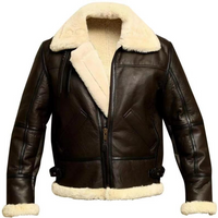 Men's Leisure Zipper Zipper Dig Bag Lapel Solid Color Fur Matching Body