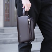 New Men's High Quality Large Capacity Business And Leisure Soft Leather Multi Pocket Handbag For Men
