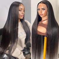 Brazilian Long Straight Human Hair Wigs 13x4 Lace Front Wig Real Hair Frontal Closure Wig Pre Plucked