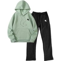 Clothing 2026 Style Hooded Printed Sweatshirt Sweatpants Casual Loose Fit Set