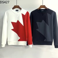 Loom DS427 Sweatshirt Large Maple Leaf D2 Letter Print Cross Border European American Autumn Winter Slim Fit Long