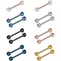 14-piece set hot-selling puncture jewelry breast ring breast nail tongue ring tongue nail