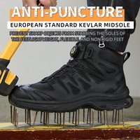 DG FORT Safety Work Boots Anti Smash Steel Toe Anti Puncture Lightweight & Durable Construction Boots Outdoor Industrial Work