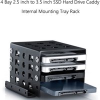 4 Bay 2.5 to 3.5 inch SSD Hard Drive Enclosure Case Chassis Internal Mounting Adapter Bracket For PC Computer Tray Holder