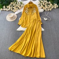 European American Style High End Elegant Mesh Patchwork Beaded Sequined Lapel Mid Length Coat Two Piece Set High Waisted Skirt