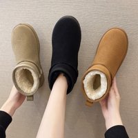 Fashion Casual Thick Soles With Velvet Warm Slip-on Students Cotton Shoes Woman