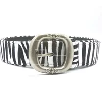 2025 New Chrome Womens Cheetah Belt Y2k Leopard Zebra Pattern Snake Cos Skin Wrinkle Pin Gold Buckle Dress Jeans Set Fd3