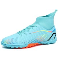 33-46 Men's High-top Sock Mouth TF Broken Nails Youth Sports Training Shoes Children Football Boots
