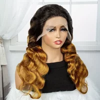 180% Density Ombre Color Body Wave Wig – 13*4 Lace Front T Part Human Hair Wig for Natural and Stylish Look