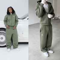 Clothing Two Piece Double Waist Sweatpants Trendy Loose Hip Hop Wide Leg Sports Casual Trousers