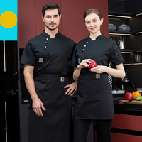 Clothing Chef Work Clothes Short Sleeved Thin Summer Kitchen Breathable Fashion Catering Kitchen Hotel Fashion Chef Clothes