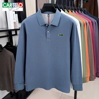 Crocodile Long Sleeve Polo Shirt Spring Fall Casual & Smart Casual Top Layering Or Solo Wear