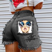 punk worn jeans personality casual shorts