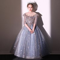 Clothing Piano Performance Host Fluffy Yarn Fairy Dress