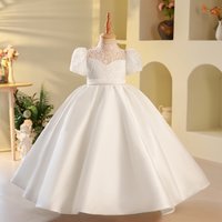 Elegant Princess Dress Luxury Lace Flower Gown Piano Recitals Birthday Parties Special Occasions