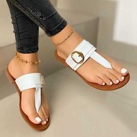 UN 2022 Trendy New Women's Summer Feet And Toe Flat Bottom Sandal Fashion Clamping Slippers