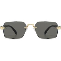 Chamfered Sunglasses Frameless UV Protective Fashionable Gradient Retro Style