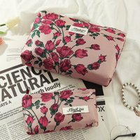 Dark Flower Cosmetic Bag Niche Portable High Value Wash Bag Storage Bag Zipper Bag Large Capacity