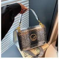 Snake Print Shoulder Crossbody Small Square Bag Retro Style Winter Fashion Luggage & Bags