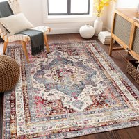 Bohemian Style Printed Rug – Soft Crystal Velvet Non Slip Dots Backing 