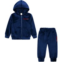Velour Tracksuit Set Paris Inspired Two Piece Silicone Logo Trendy Outfit