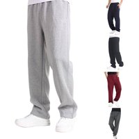 Clothing Casual Trousers Home Straight Sweatshirt Solid Loose Trousers