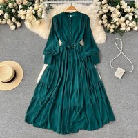 Clothing Chiffon Vintage Waist Slimming line Skirt