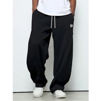 Men's Y2K Retro Joggers - Vintage US Flag Embroidered Casual Pants, Streetwear Straight Leg Trousers
