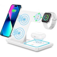 Cheap Price Magnet 15W Fast Wireless Charger Stand 3 In 1 Desktop Charging Station Type-C QC3.0 For Mobile Phone