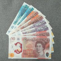 3A Double-sided Printing Prop Money UK Money Realistic Banknote 10 20 50 Money Toy Bar Prop Currency Money 50PCS/Pack 70*37mm 50% Size