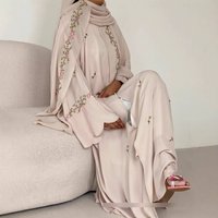 Modest Abaya Dress"Elegant Cardigan Robe Dress With Abaya Headscarf – Loose Fit Modest Muslim Fashion For Women"
