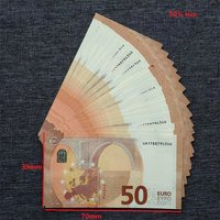 3A Prop Money Used Custom Paper Gopy Money Paper Euro-geld Dinero De Euro Billet Euro Vrai For Party Decoration Notes 50 100 200 500 67*36mm 50% Size