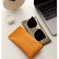 Unisex Glasses Bag Sunglasses Sunglasses Men's And Women's Storage Case Shrapnel Automatic Closure Glasses Storage Case Leather Glasses Bag