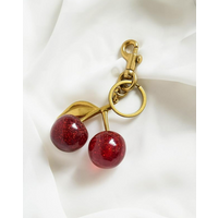 Cherry Bag Charm Cherry Keychain Accessory Purse Charm