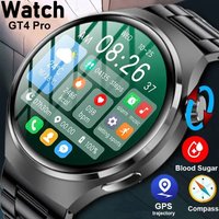 GT4 Pro Smart Watch 1.54“ AMOLED HD Screen Sport Bluetooth Call NFC Compass GPS Business Waterproof Smartwatch