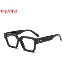 Thick Frame Anti Blue Light Flat Glasses Trendy Personality Large Frame Reading Anti Fatigue Glasses
