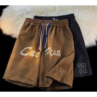 Men's Clothing Retro Suede Shorts Men's Summer Thin Style Trendy American Ins Casual Loose Versatile Sports Outer Wear Five Point Pants