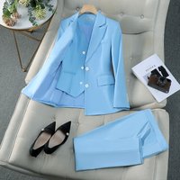 Clothing suit autumn winter professional suit temperament goddess style formal suit vest three piece work clothes