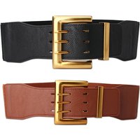 elastic elastic waistband dress coat decorative wide belt waist belt