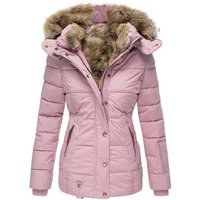 Women's Clothing winter warm fur collar cotton coat women's zipper long sleeved slim hooded cotton coat