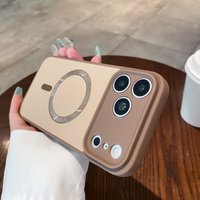 Applicable To IPhone17 Mobile Phone Case 17pro Apple 17Air Magnetic Charging 16promax 15 Lenses All inclusive 13 Dark Blue Matte 12PM Protective C