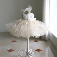 Small Princess Dress Lace Dress One Year Old Dress Tutu Skirt Piano Performance Costume