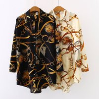 Slimming Pleated Ruffled Edge One piece Blouse Casual Fashion Waist Strap Blouse Regular Spring Autumn Polyester