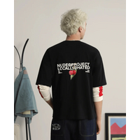 Cherry-colored T-shirt That Locals Dislike, 250g Trendy Brand, Three-needle Heavyweight, Tight-fitting Pure Cotton Short-sleeved Shirt.
